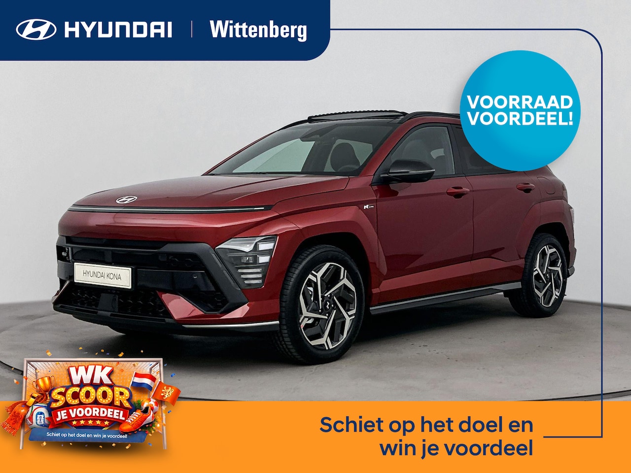 Hyundai Kona - 1.6 GDI HEV N Line Sky | Nieuw | Direct leverbaar! | Panoramadak | Stoel + stuurverwarming - AutoWereld.nl