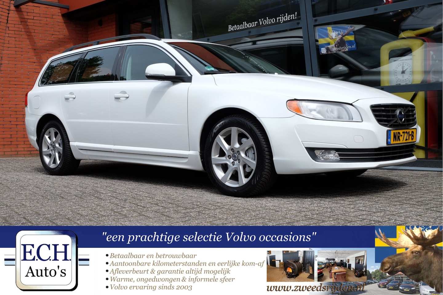 Volvo V70 - 2.0 D3 5-cilinder, Leer, Trekhaak - AutoWereld.nl