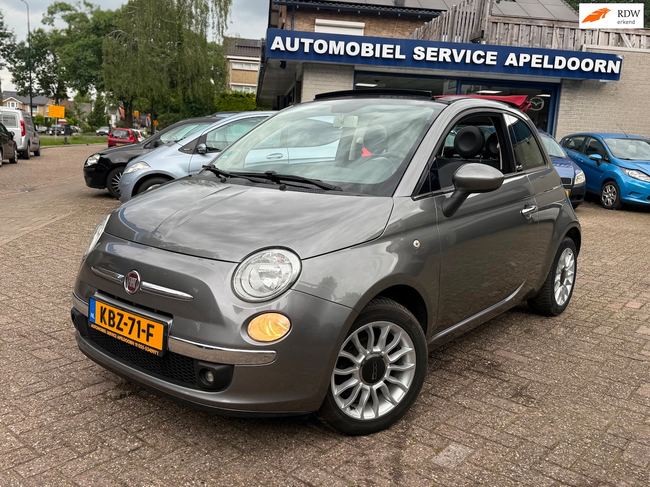 Fiat 500 - 1.2 Lounge *CABRIO*AIRCO*ELEKTR. RAMEN*PDC*STUURBEKR.*LM. VELGEN* - AutoWereld.nl