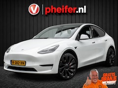 Tesla Model Y - Performance AWD 75 kWh Panoramadak/ 21" Lmv/ Lederen int./ Stoel-stuurverwarming/ 360 Came