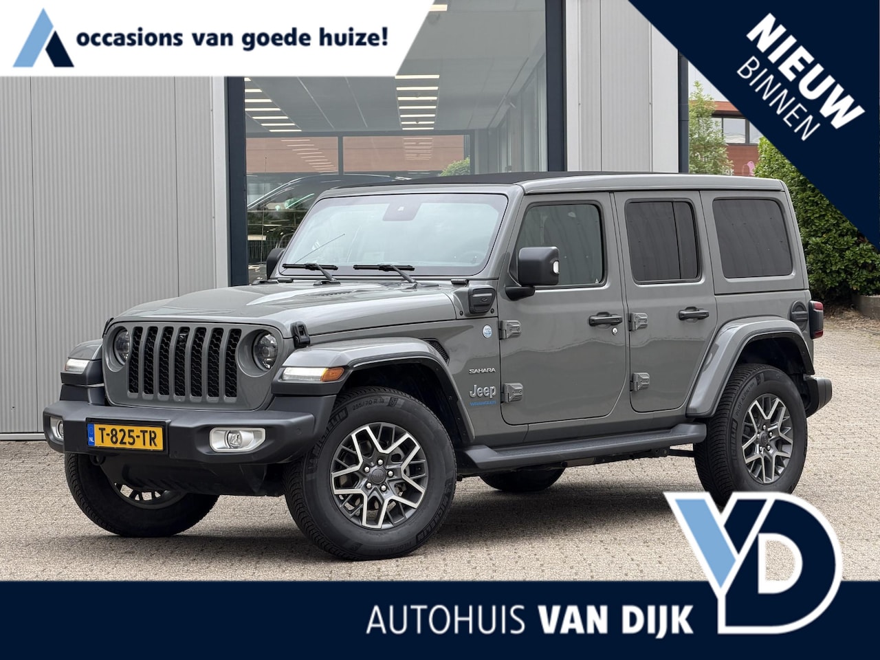 Jeep Wrangler Unlimited - 4xe 380 Sahara | NL-auto/Elektr.Vouwdak/Leder/Adapt.Cruise/Keyless - AutoWereld.nl