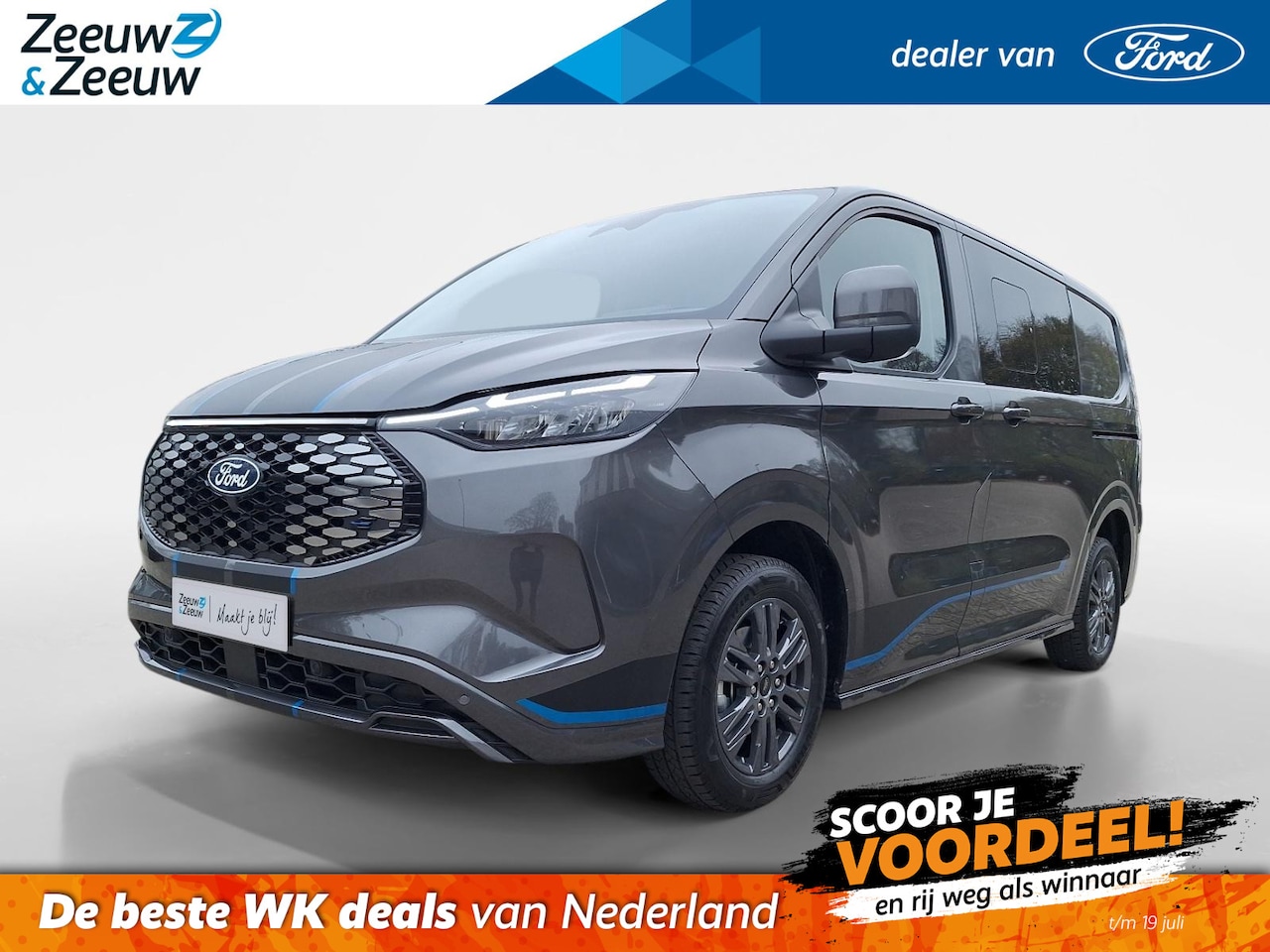 Ford Transit Custom - E-Transit 320 L1H1 Sport 65 kWh DC Ford E-Transit Cust. 320 L1H1 Sport 65 kWh DC | Adaptiv - AutoWereld.nl
