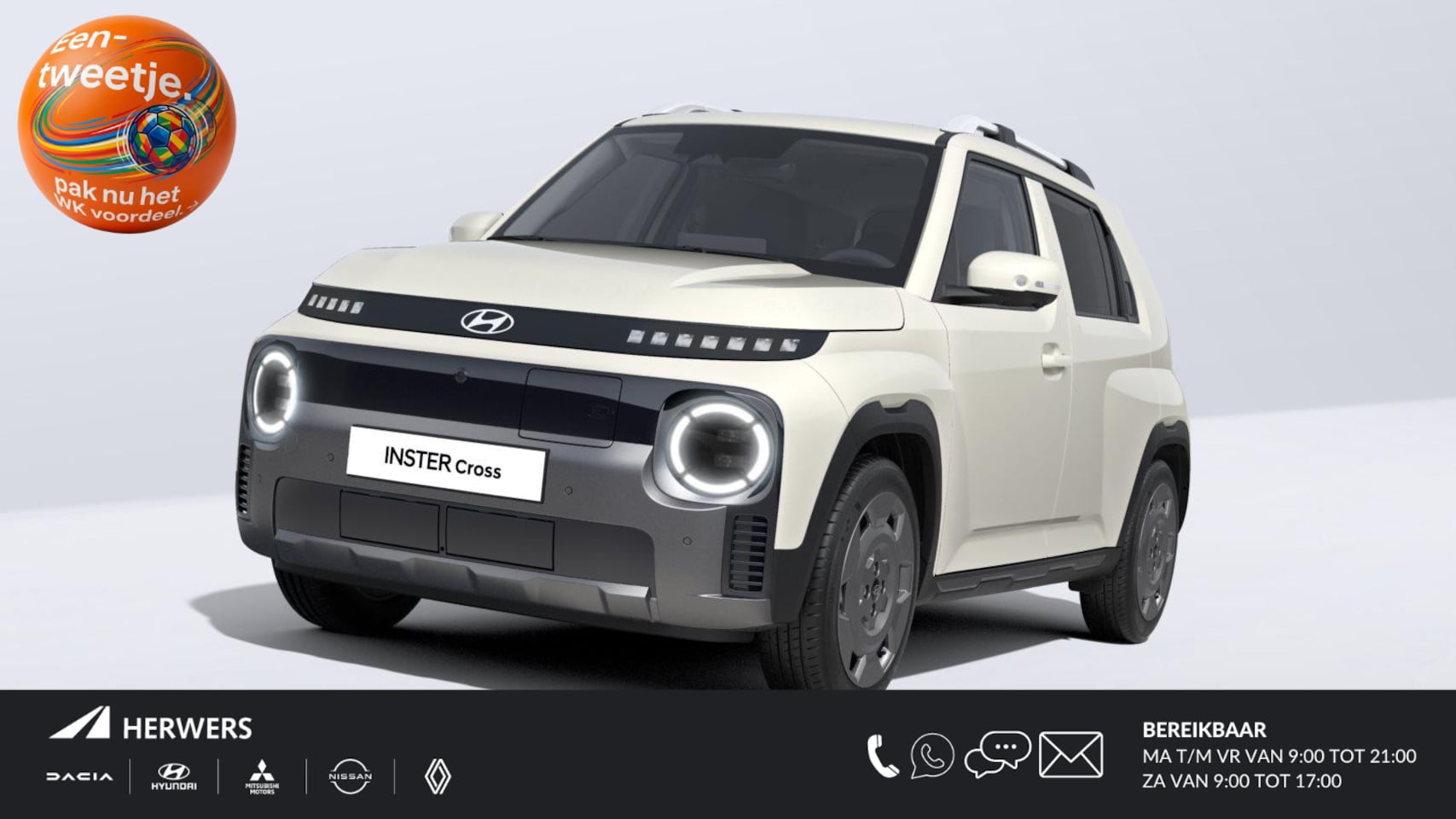 Hyundai Inster Cross - Sky Plus 49 kWh /Incl. €3000,- inruilvoordeel / Schuif-kantel dak / Navigatie / Apple & An - AutoWereld.nl