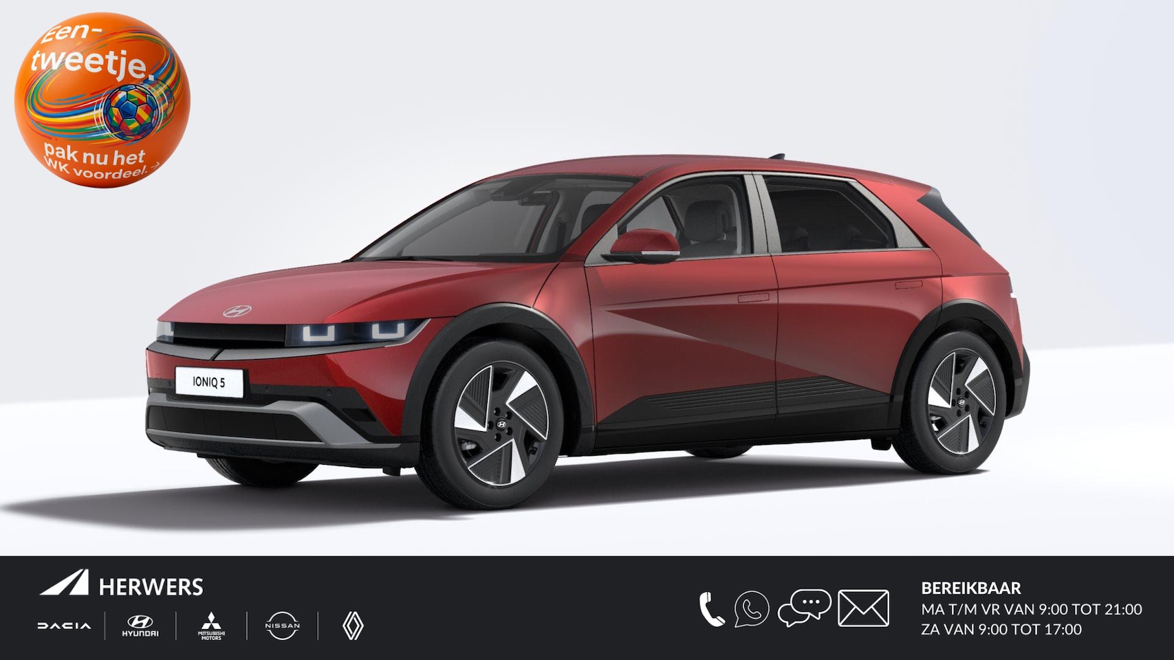 Hyundai IONIQ 5 - Style 63 kWh / incl. €5.000 voordeel / Levertijd 3 Maanden / Ultimate Red / - AutoWereld.nl