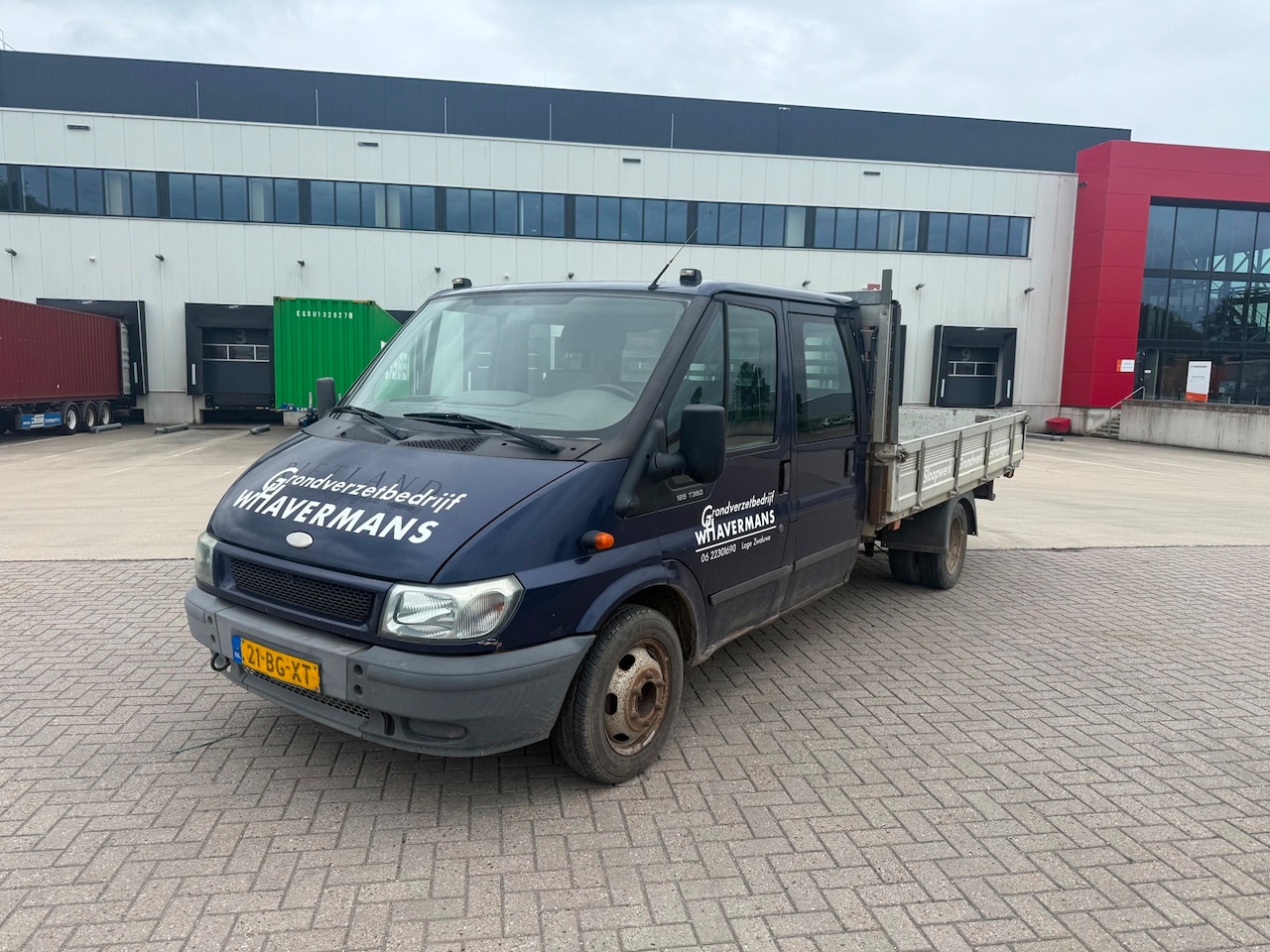 Ford Transit - 350L 2.4TDdi EF DL DC DUBBELE CABINE DUBBEL LUCHT AIRCO BLAUW 2003 - AutoWereld.nl