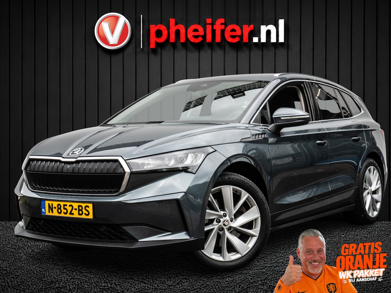 Skoda Enyaq iV - 80 204pk SOH 92% Stuurverwarming/ Camera/ Half leer/ Adapt. cruise/ Blindspot/ Carplay/ Na - AutoWereld.nl