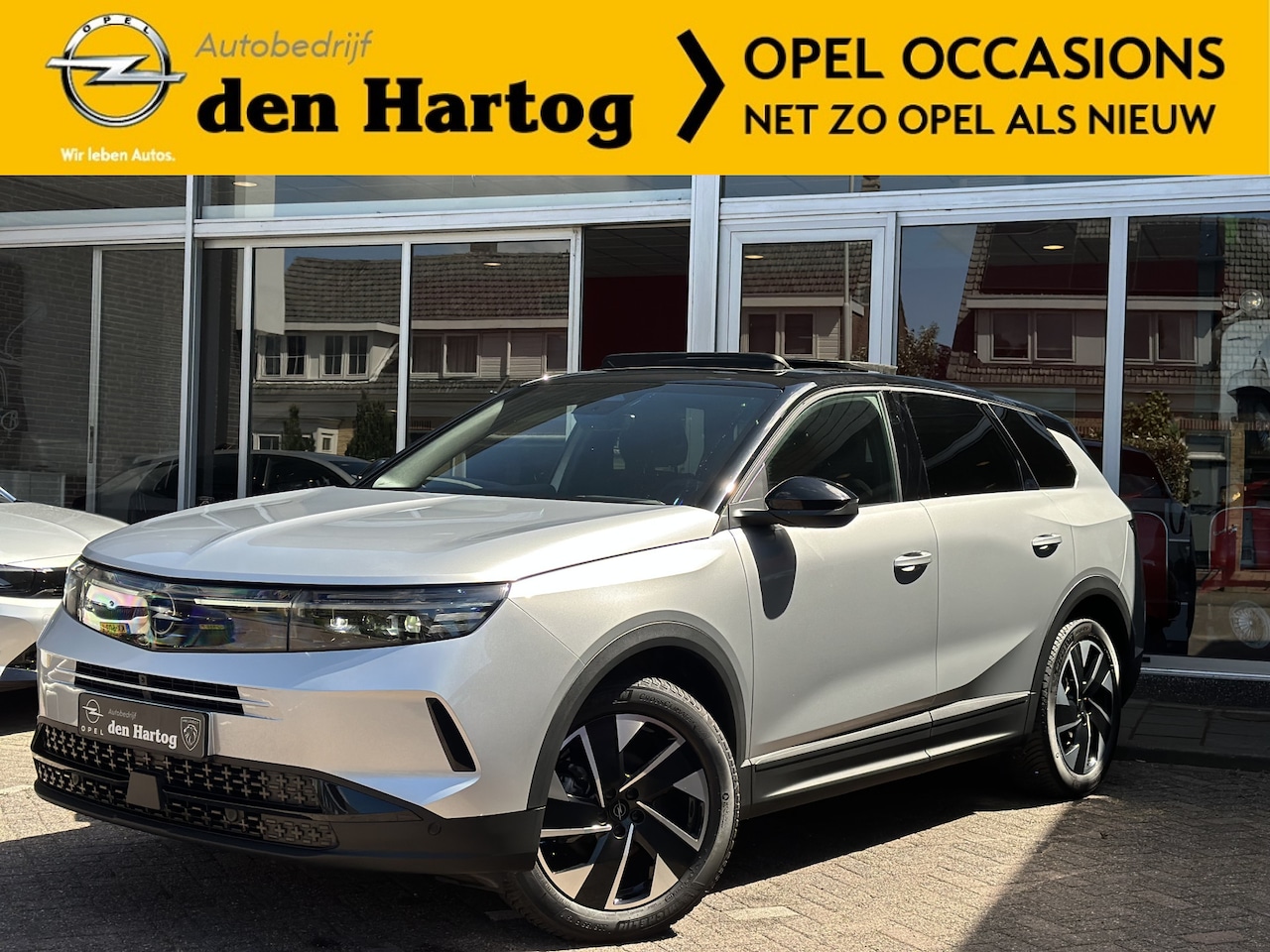 Opel Grandland - 1.2 Turbo Hybrid GS Leder/Electr stoelen/Panorama Dak/head-up. - AutoWereld.nl
