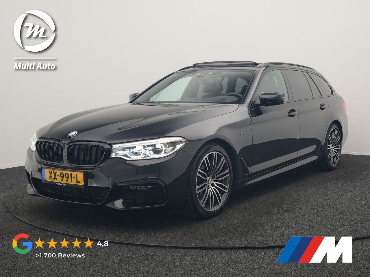 BMW 5-serie Touring - 520i M Sport 184pk Dealer O.H. | Panodak | Head Up | 360 Camera | Lederen Comfortzetels Me - AutoWereld.nl