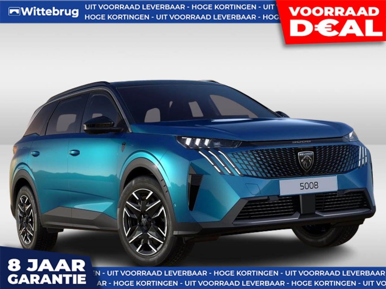 Peugeot 5008 - 1.2 Hybrid 145 GT Exclusive DIRECT RIJDEN - PANORAMADAK - 8 JAAR GARANTIE - AutoWereld.nl