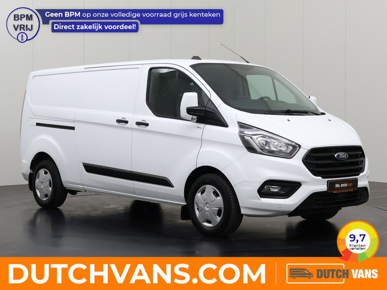 Ford Transit Custom - 2.0TDCi 130PK Lang Business Pro | Multimedia | Airco | Cruise | 3-Persoons - AutoWereld.nl