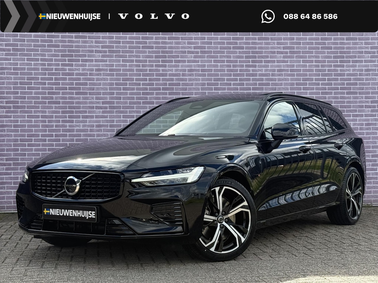 Volvo V60 - 2.0 T6 Plug-in hybrid AWD Ultra Dark |SOH 100%|360 camera | Adaptieve cruise control | Bli - AutoWereld.nl