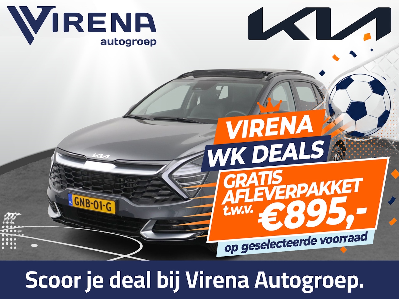 Kia Sportage - 1.6 T-GDi Hybrid DynamicPlusLine - Kantel/Schuifdak - Stoel en stuur verwarming - Parkeers - AutoWereld.nl