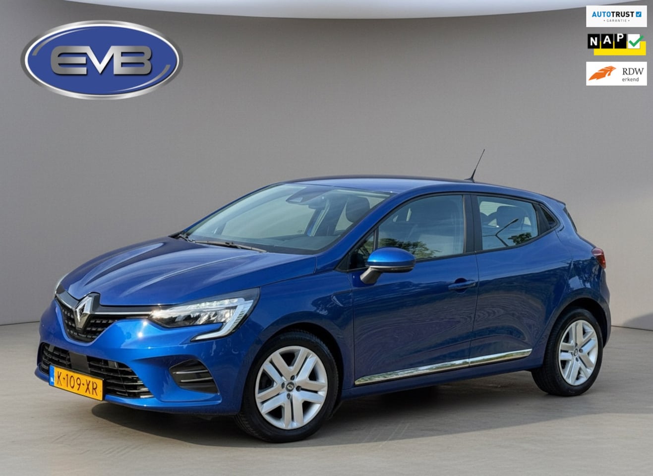 Renault Clio - 1.0 TCe Zen 1.0 TCe Zen, Iron bleu metallic,airco, cruise controle, 1 e eigenaar, NL auto met national - AutoWereld.nl