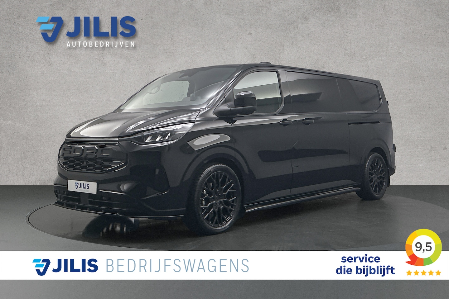 Ford E-Transit Cust. - 340 L2 Raptor Edition 71 KWh | Lederen bekleding | 2x schuifdeur | Driver assist pack prem - AutoWereld.nl