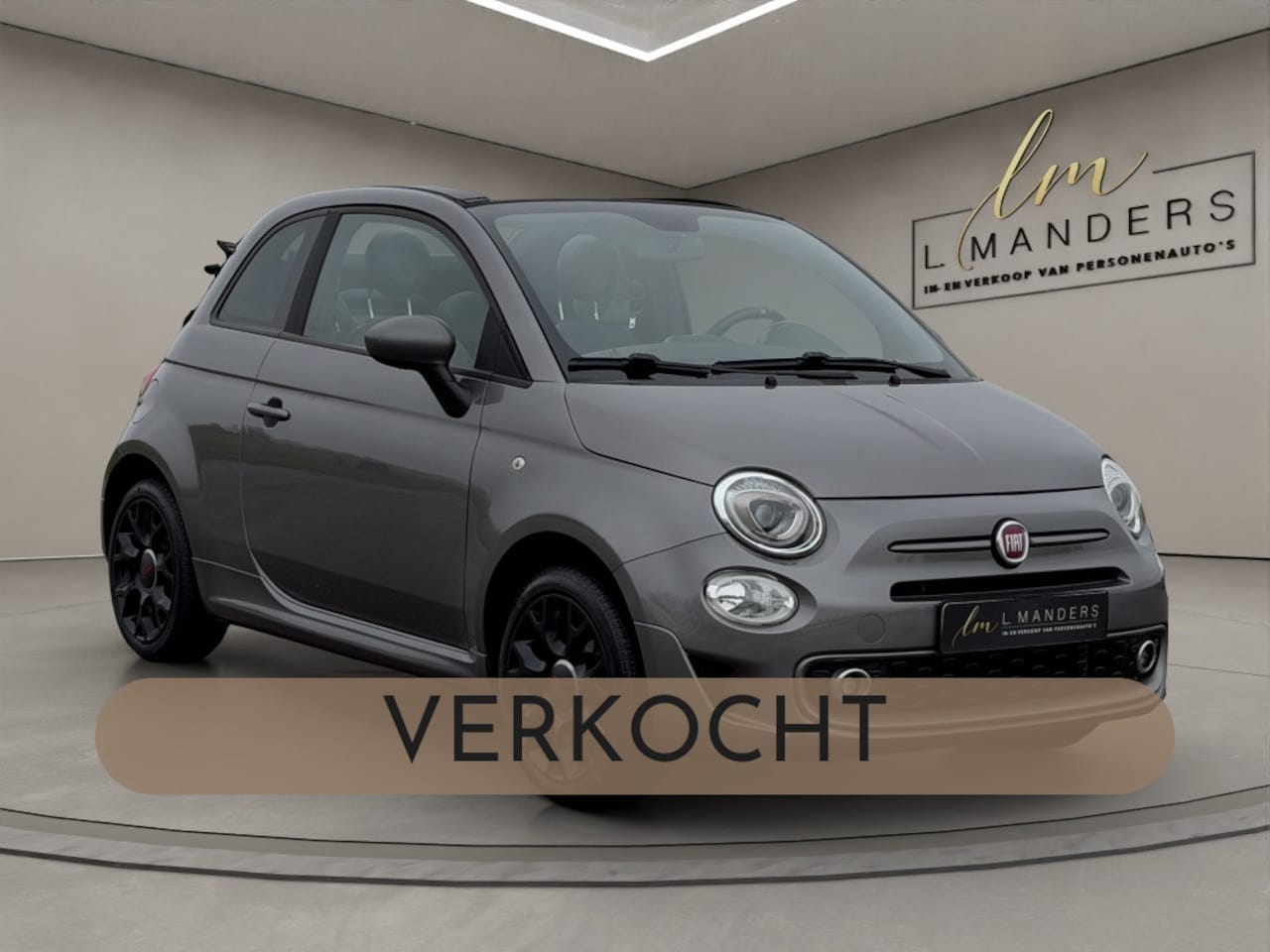 Fiat 500 C - 1.2 Sport 2017 GRIJS | Cabriolet | TomTom Navigatie - AutoWereld.nl