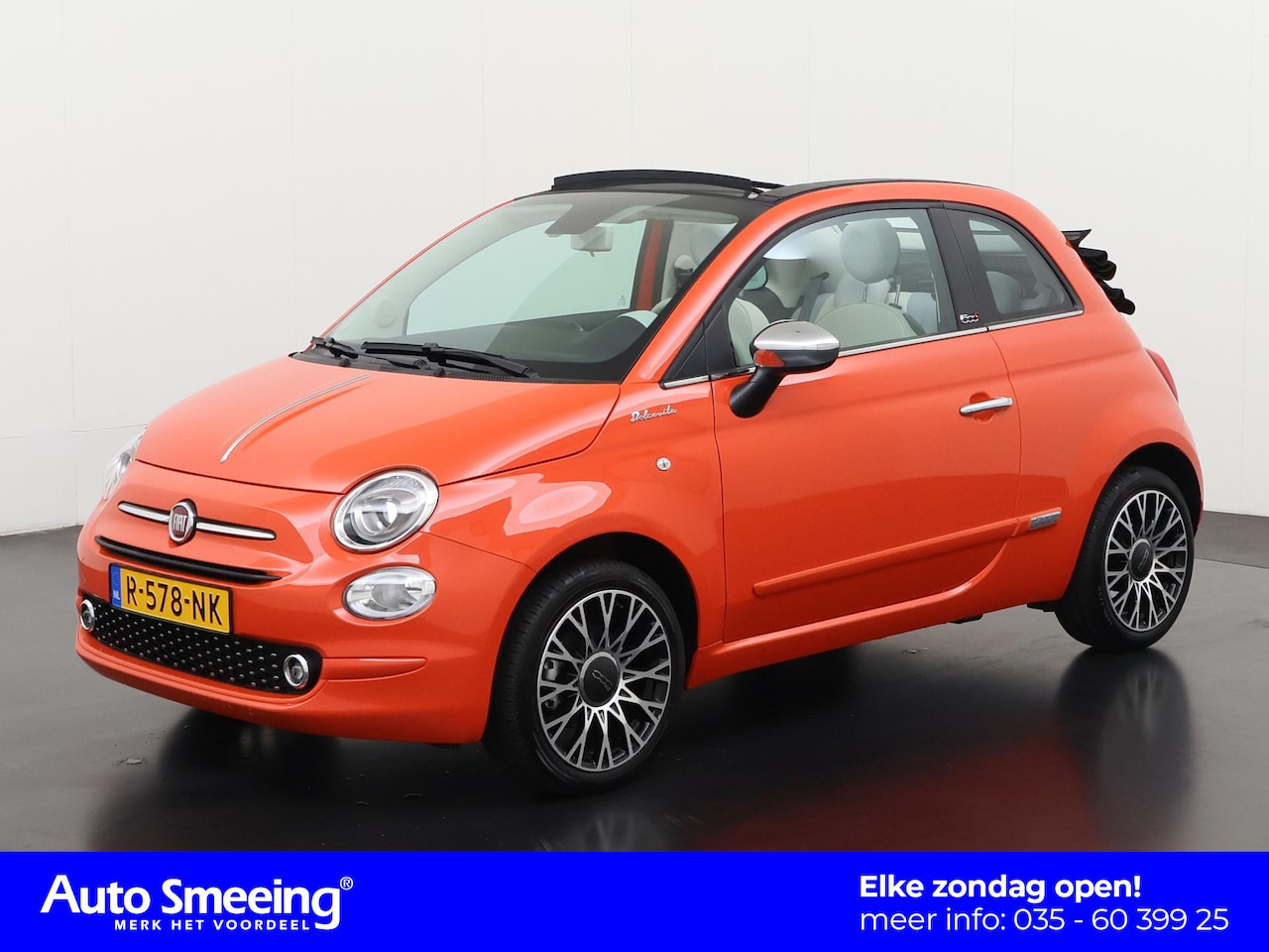 Fiat 500 C - 1.0 Hybrid Selezione Arancia | Zondag Open! - AutoWereld.nl