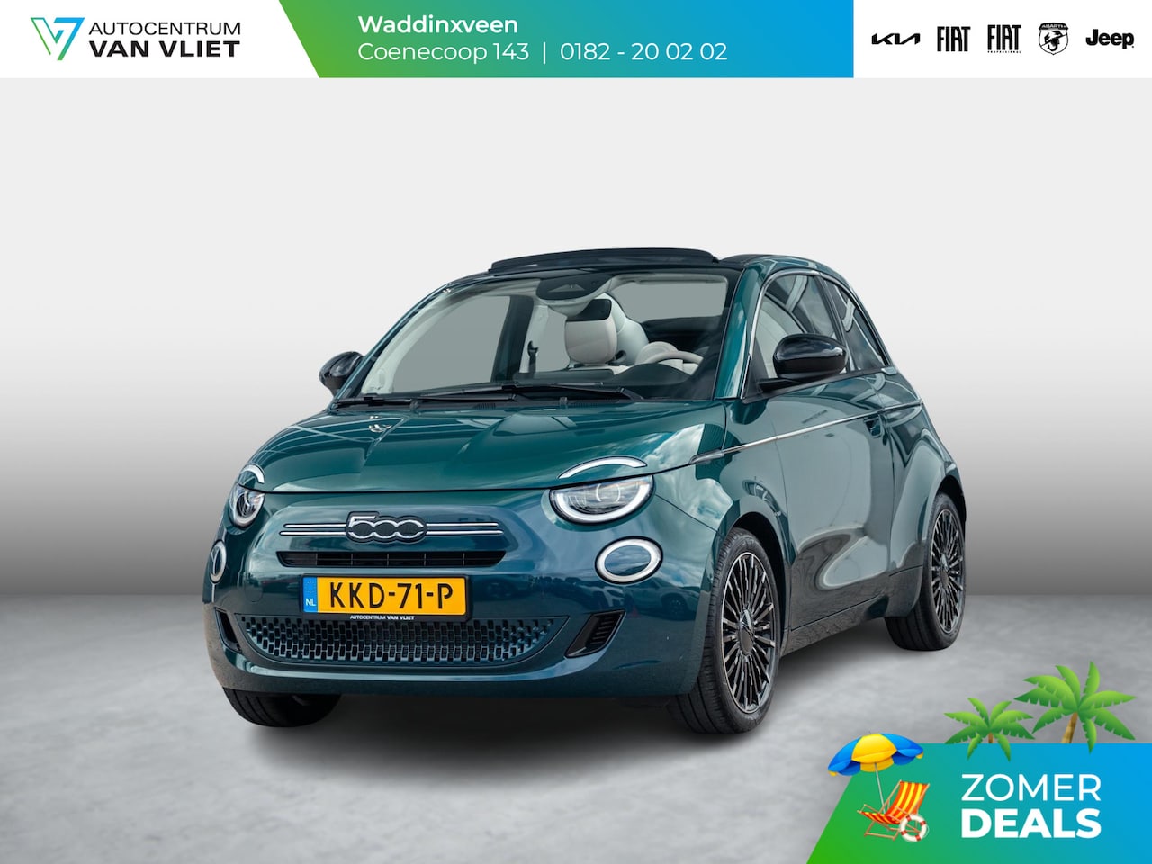 Fiat 500 - Hybrid La Prima Cabrio | Clima | LED | PDC | JBL Premium Audio | 17" | Camera | Canneloni - AutoWereld.nl