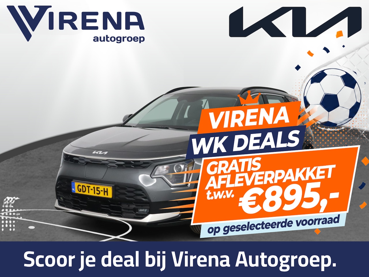 Kia Niro EV - DynamicLine 64.8 kWh SOH 99.1 - Adaptief Cruise Control - Navigatie - Climate Control - Ap - AutoWereld.nl