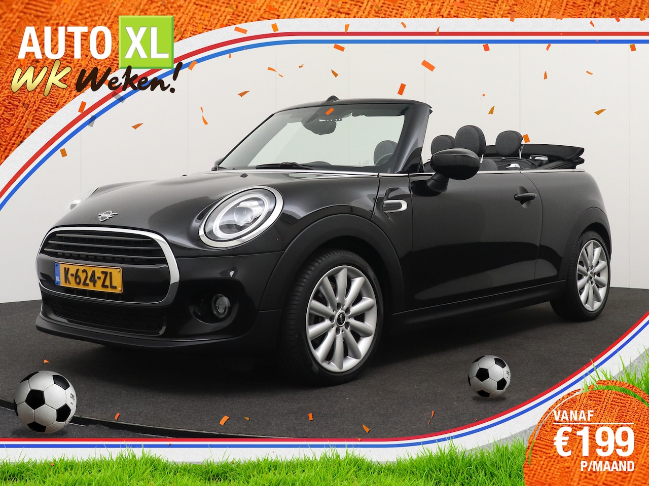 MINI Cabrio - Mini 1.5 136 PK Aut. Cooper Facelift Navi Climate LED Stoelverw. - AutoWereld.nl