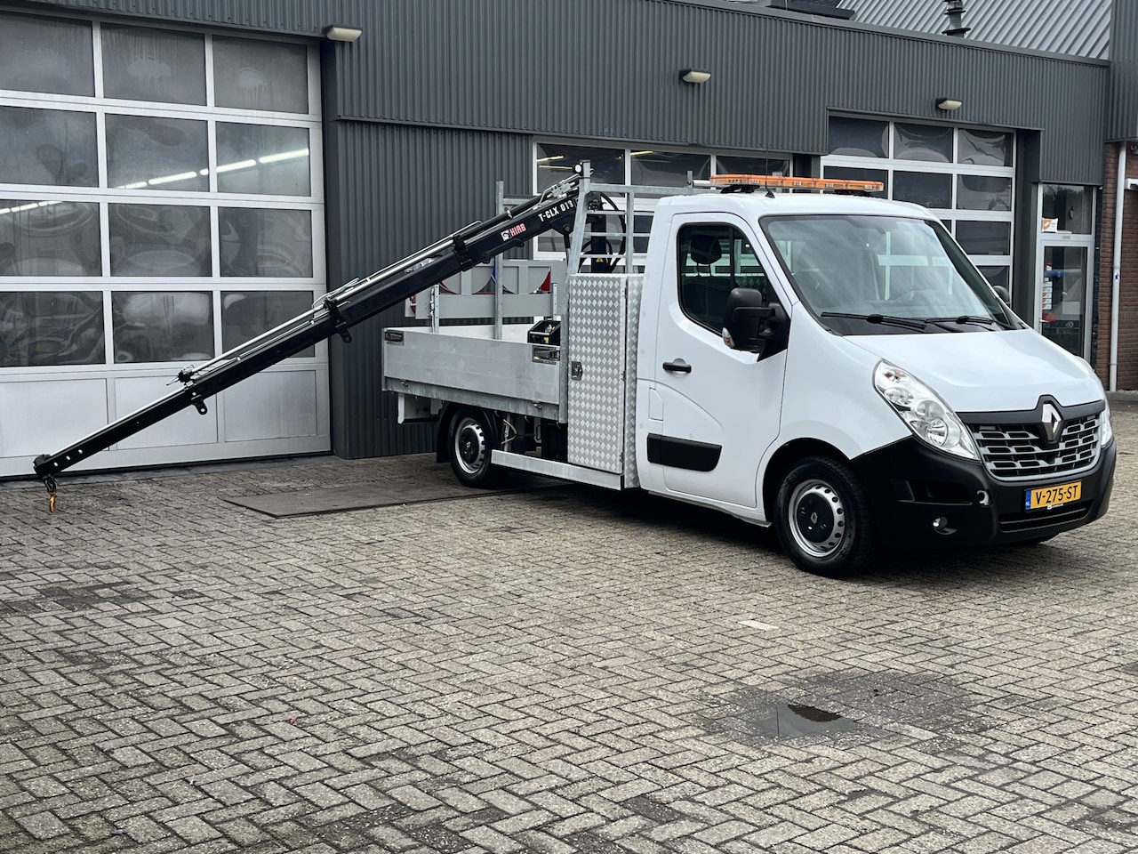 Renault Master - T35 2.3 dCi L2 Energy Hiab Laadkraan T-CLX 013 Trekhaak 2500 kg Airco 2-Persoons Open laad - AutoWereld.nl