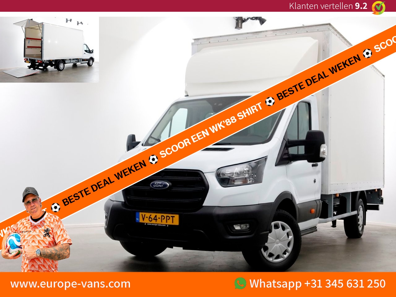 Ford Transit - 350 2.0 TDCI 130pk RWD Trend Bakwagen met laadklep 02-2024 - AutoWereld.nl