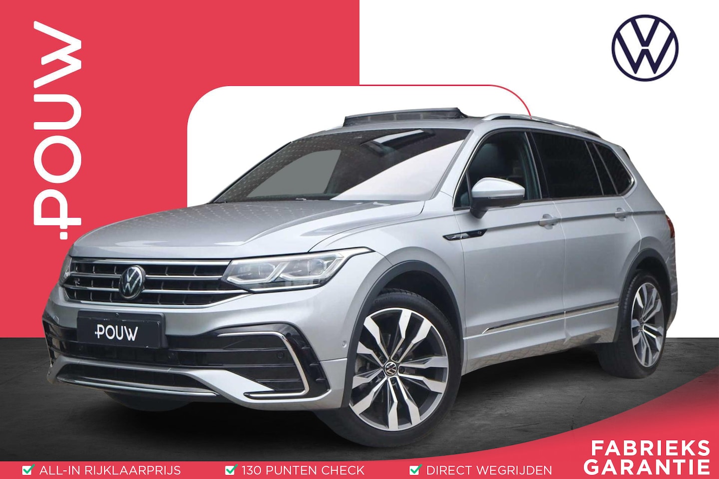 Volkswagen Tiguan Allspace - 1.5 TSI 150pk DSG R-Line Business | 360 Camera | Panoramadak | Trekhaak Wegklapbaar - AutoWereld.nl