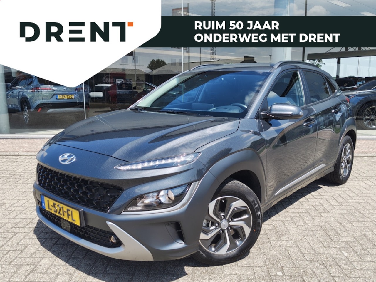 Hyundai Kona - 1.6 GDI HEV Fashion | Navi | Head Up Display | Sensoren achter - AutoWereld.nl