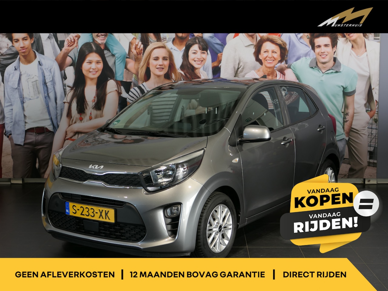 Kia Picanto - 1.0 DPi DynamicLine - Camera - Apple carplay/ Android auto - Cruise - Airco - AutoWereld.nl