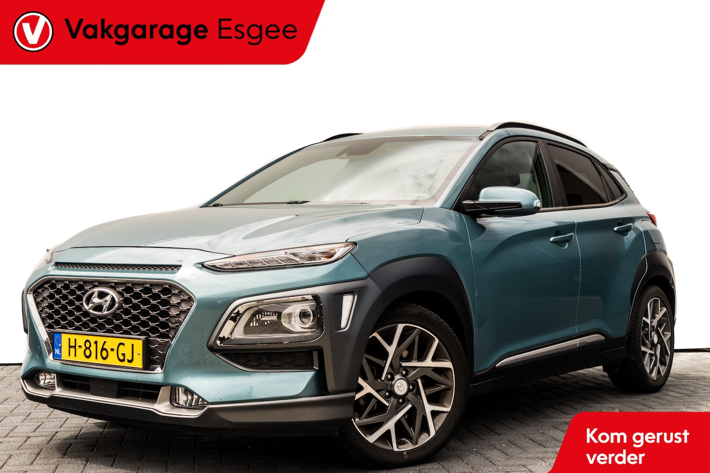Hyundai Kona - 1.6 GDI Hybride Premium | Automaat | Ned Auto | Clima | Panorama dak | Trekhaak | | Rijkla - AutoWereld.nl