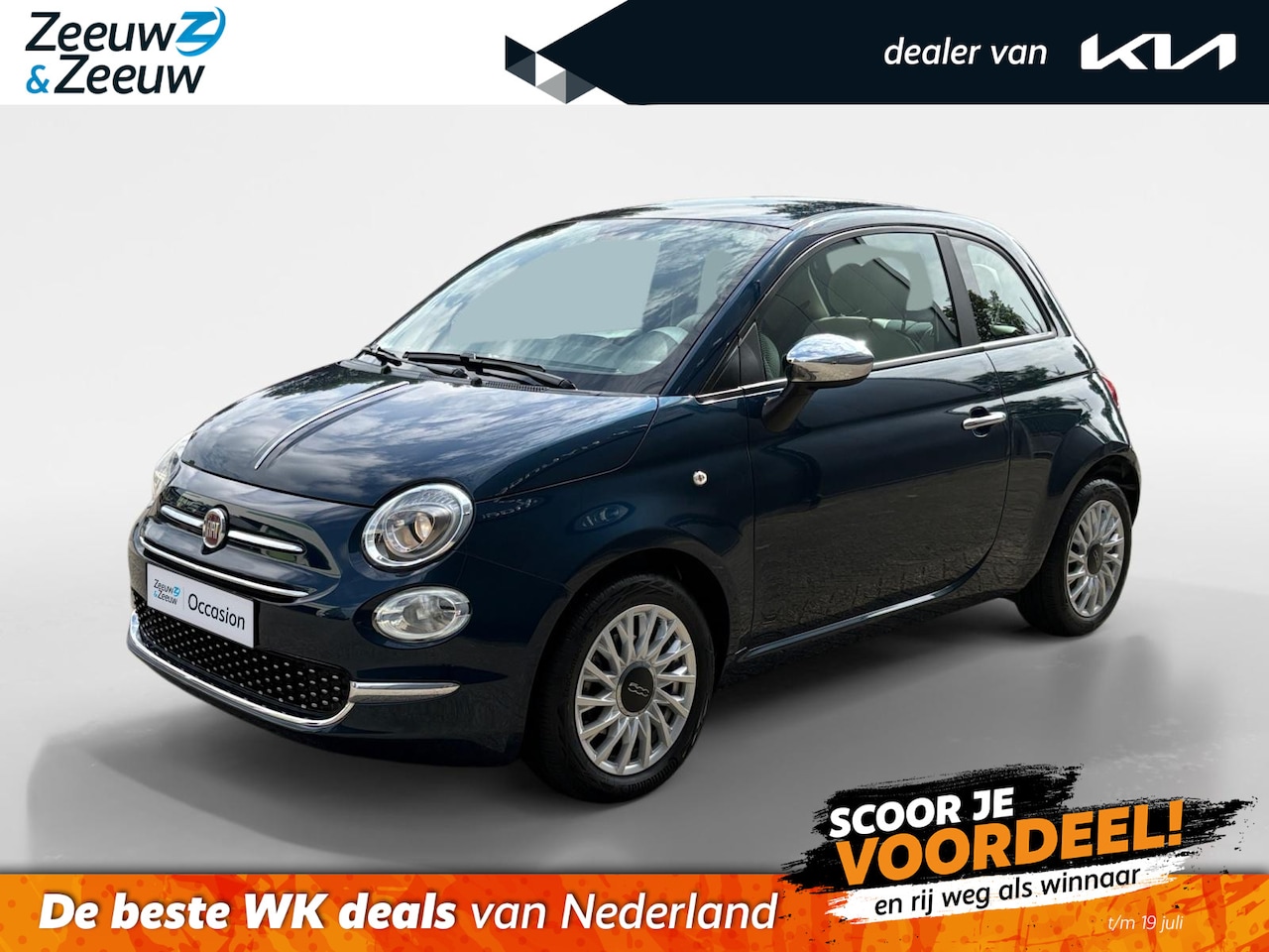 Fiat 500 - 1.0 Hybrid Lounge | Carplay | Android Auto | Airco | Lichtmetalen velgen | - AutoWereld.nl