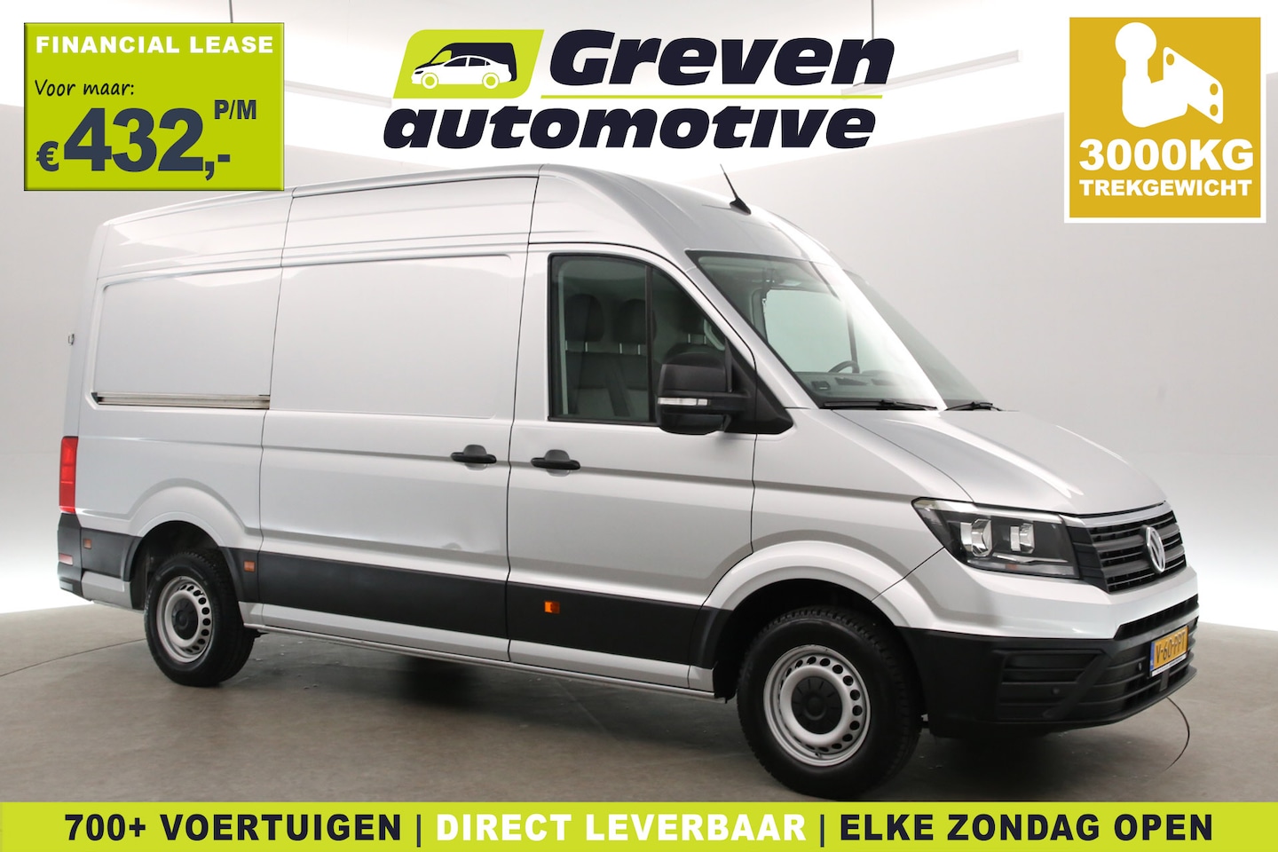 Volkswagen Crafter - 2.0 TDI 177PK L3H3 | Automaat | 3000kg Trekgew. | Trekhaak | Airco | Camera | 3 Zits | Cru - AutoWereld.nl
