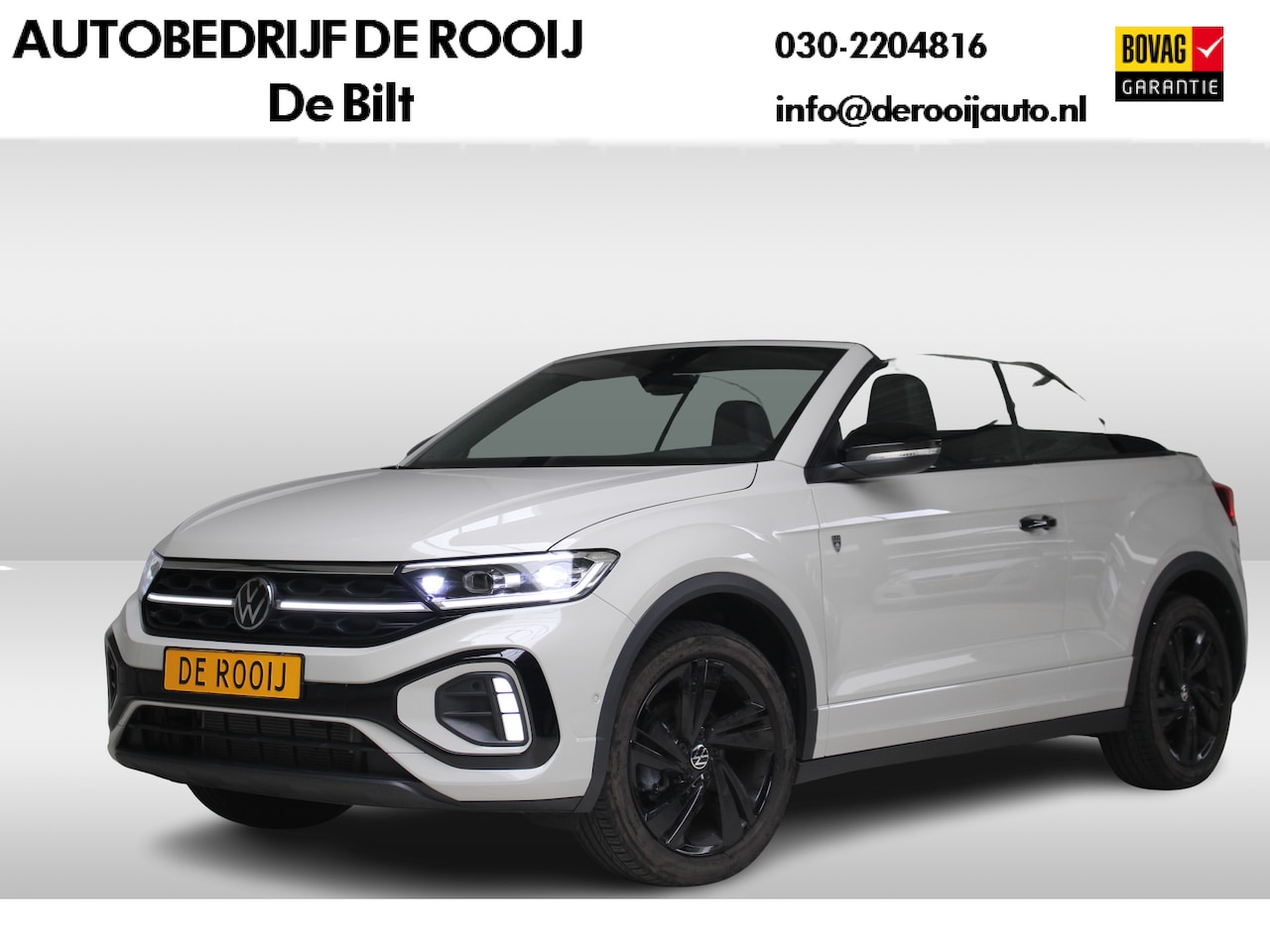 Volkswagen T-Roc Cabrio - 1.5 TSI R-Line Karmann Blackstyle Leder | IQ-Light | Navigatie | Dodehoekassistent | Parke - AutoWereld.nl