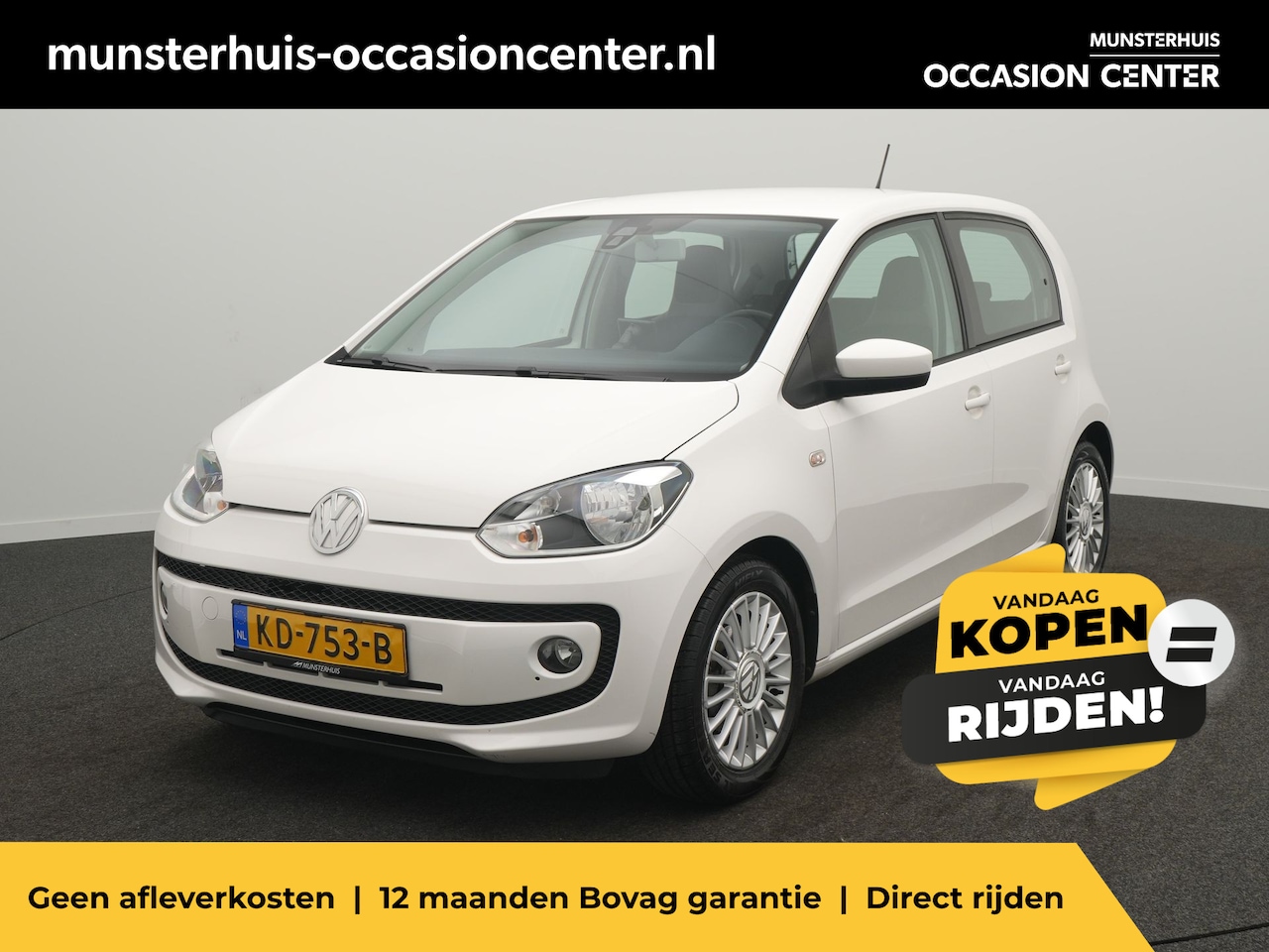 Volkswagen Up! - 1.0 High Up! BlueMotion - RIJKLAARPRIJS - All Seasonbanden - Cruise Control - Navigatiesys - AutoWereld.nl
