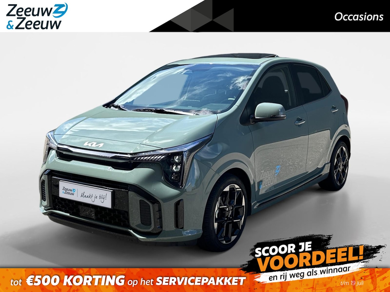 Kia Picanto - 1.0 GDi GT-Line Automaat | Schuif/kanteldak | Stoel/stuur verwarming | Keyless entry | Fab - AutoWereld.nl