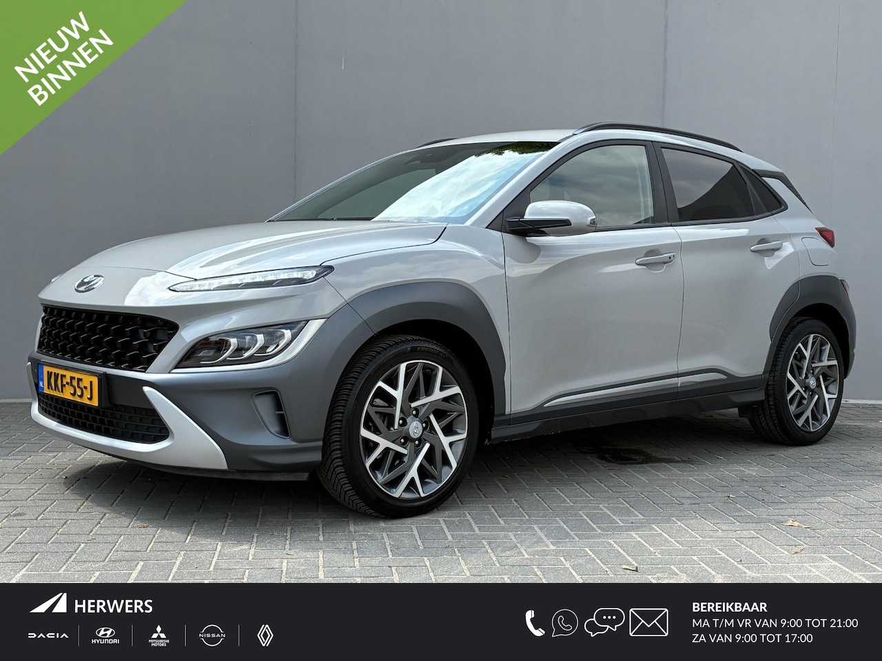 Hyundai Kona - 1.6 GDI HEV Fashion / Fabrieksgarantie t/m 03-2027 / Volledig Onderhouden / Navigatie / Ap - AutoWereld.nl
