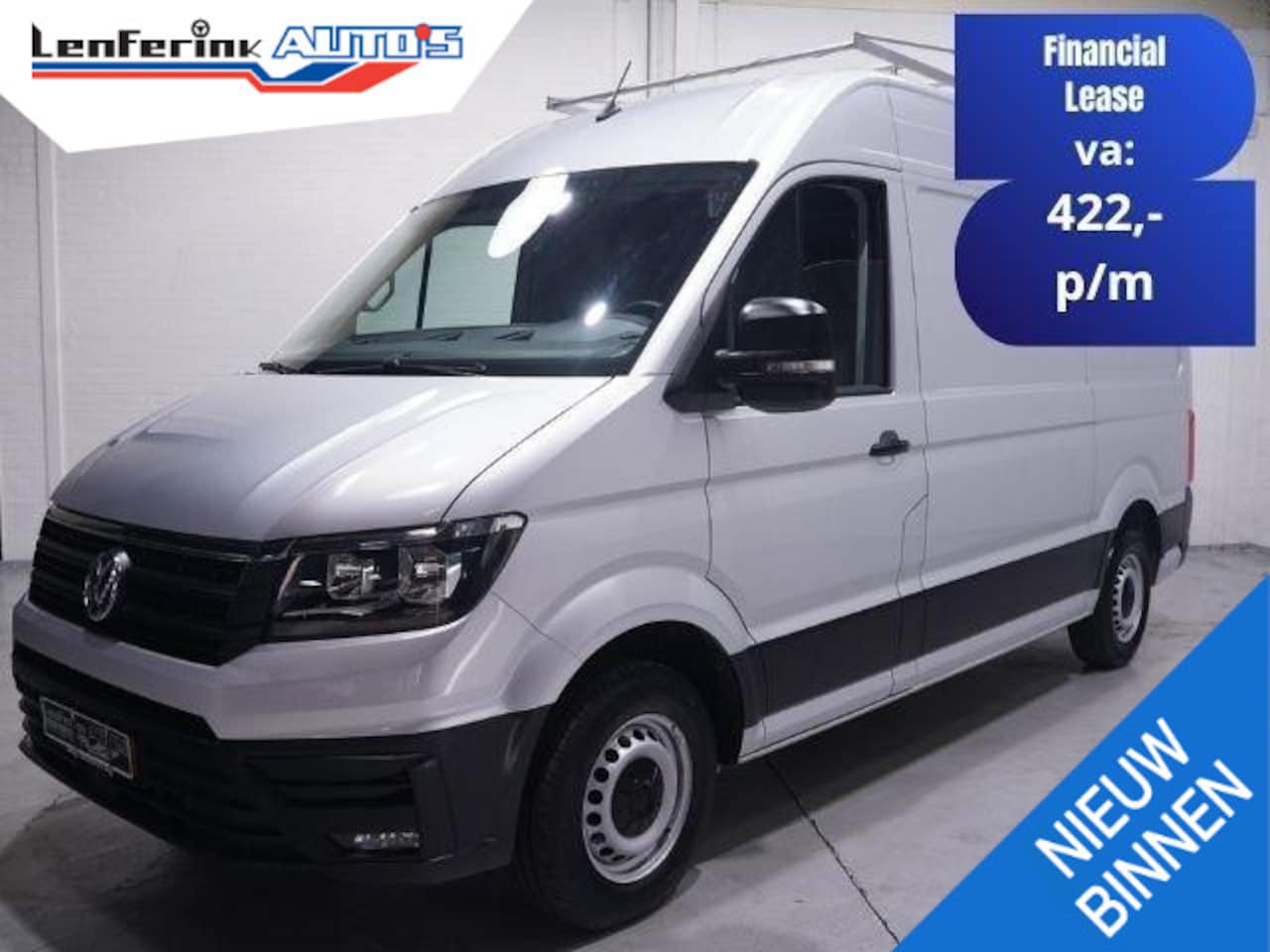 Volkswagen Crafter - 2.0 TDI 177 pk DSG Aut. L3H3 Navi, Camera Imperiaal met Trap, Trekhaak 3.000 kg, 3-Zits - AutoWereld.nl