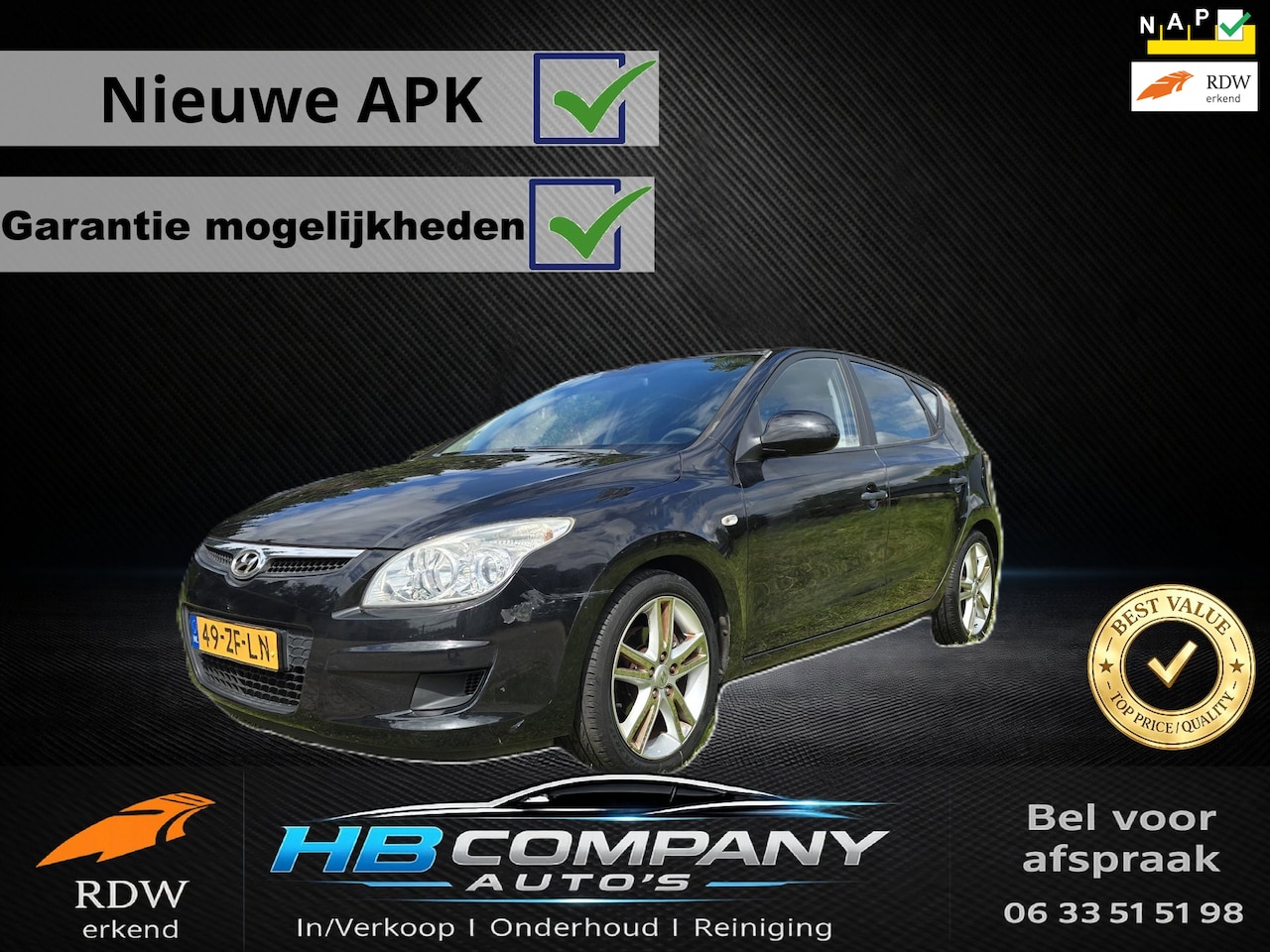 Hyundai i30 - 1.4i Active Cool | Airco | parkeersensoren | Nieuwe APK | NAP - AutoWereld.nl