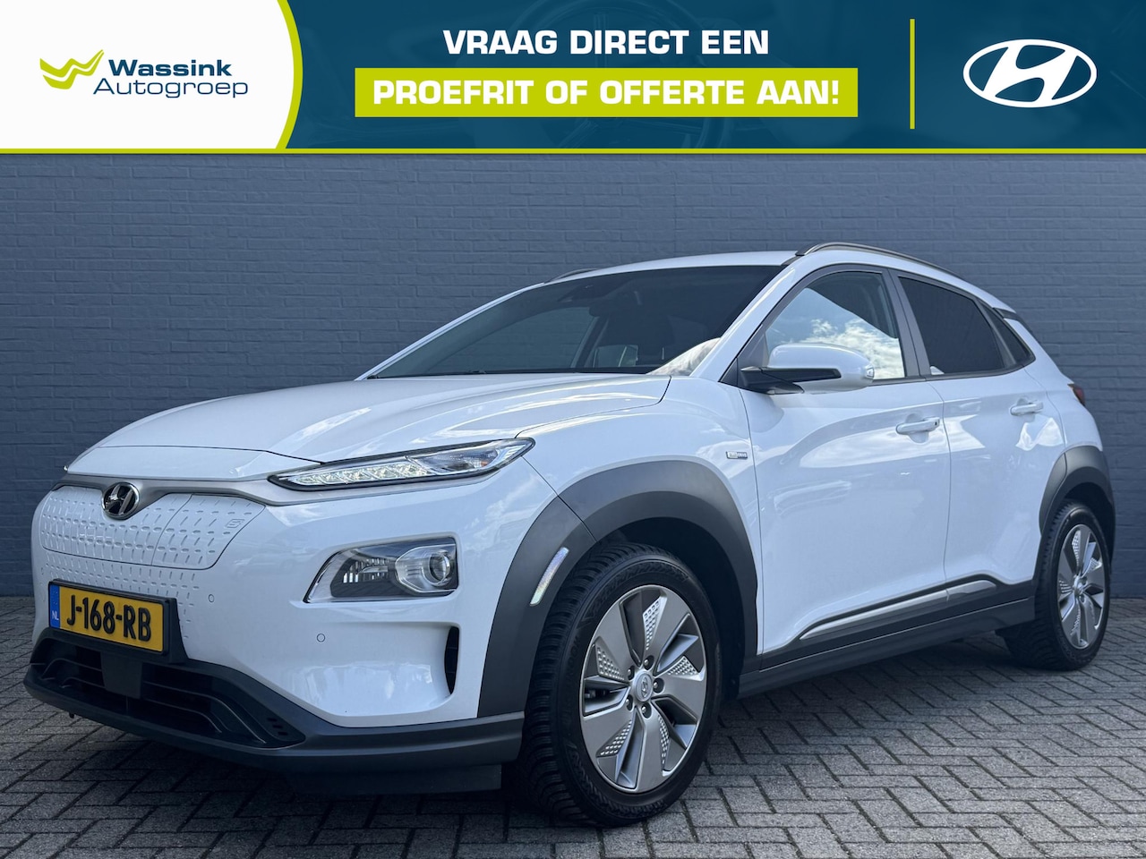 Hyundai Kona Electric - EV Premium 64 kWh | SOH 94,5% | Zomer & Winderbanden | Stoelventilatie | Navigatie | Head- - AutoWereld.nl