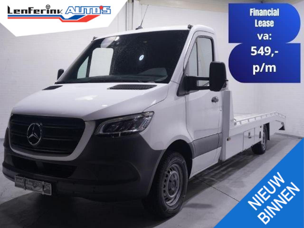 Mercedes-Benz Sprinter - 316 CDI 163 pk Aut. Autotransporter Tijhof Navi, LED Koplampen, Adapt. Cruise, Trekhaak 2. - AutoWereld.nl
