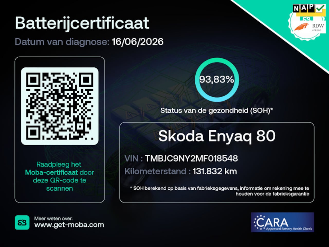 Skoda Enyaq iV - 80 SOH 94% Warmtepomp Panorama Trekhaak Rijklaarprijs! - AutoWereld.nl