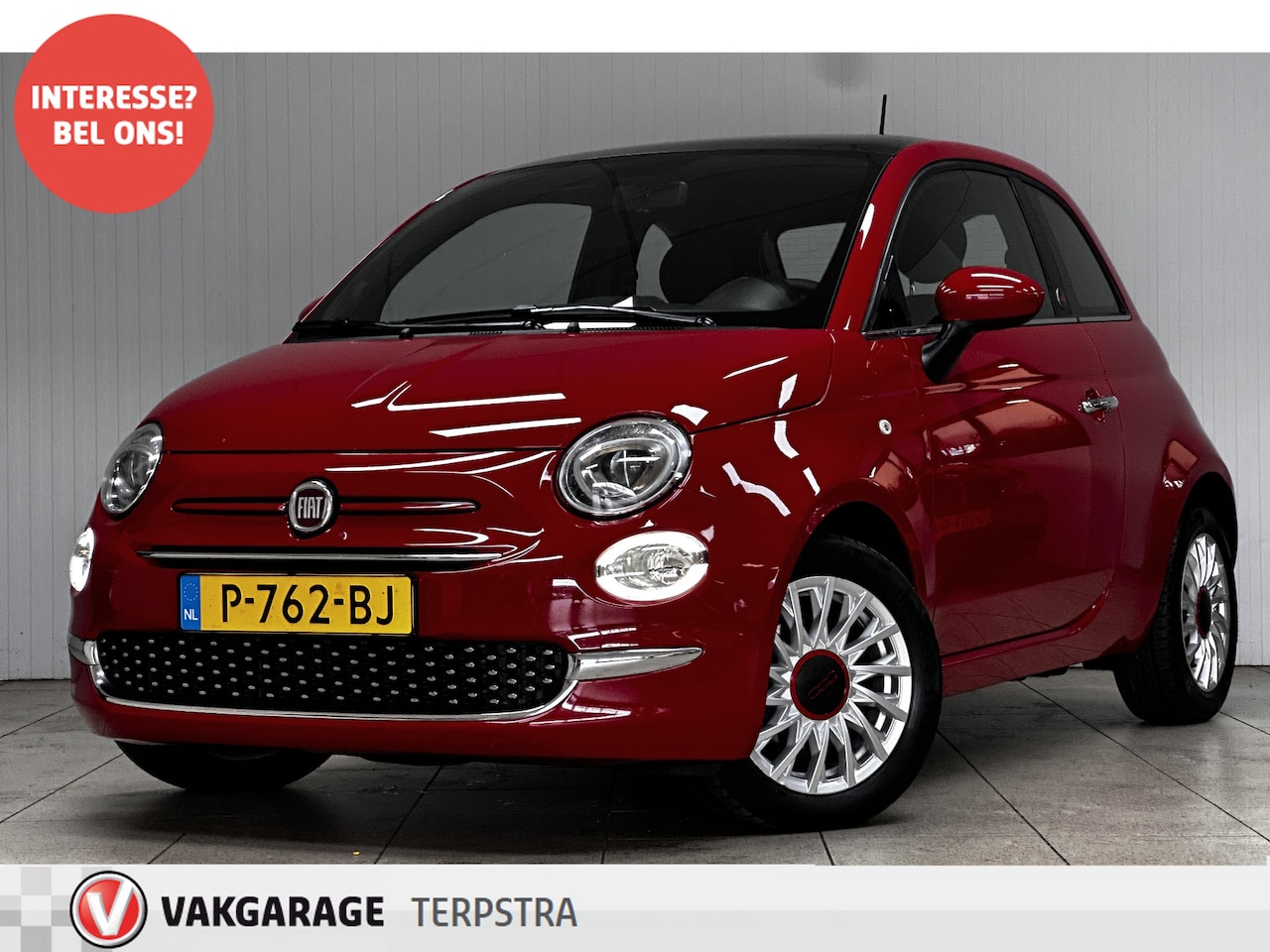Fiat 500 - 1.0 Hybrid RED/ Virtual Dash./ 15'' LMV/ Panorama-Dak/ DAB+/ Bluetooth/ Navi/ Clima/ Cruis - AutoWereld.nl