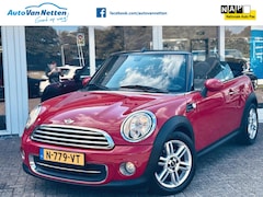 MINI Cabrio - 1.6 Cooper Chili, 107.dkm, Leer, Clima, Gr.Navi, Pdc, Stoelverwarming, Windscherm