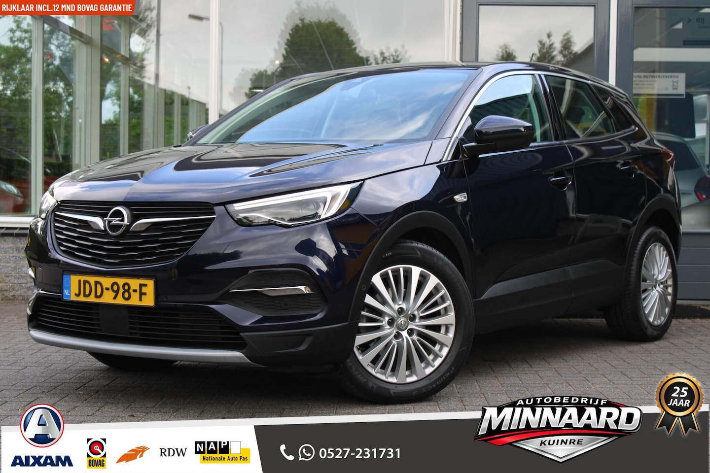 Opel Grandland X - 1.6 Turbo Innovation 180PK Ketting|Automaat|Stuur/Stoel verwarming|Camera| - AutoWereld.nl
