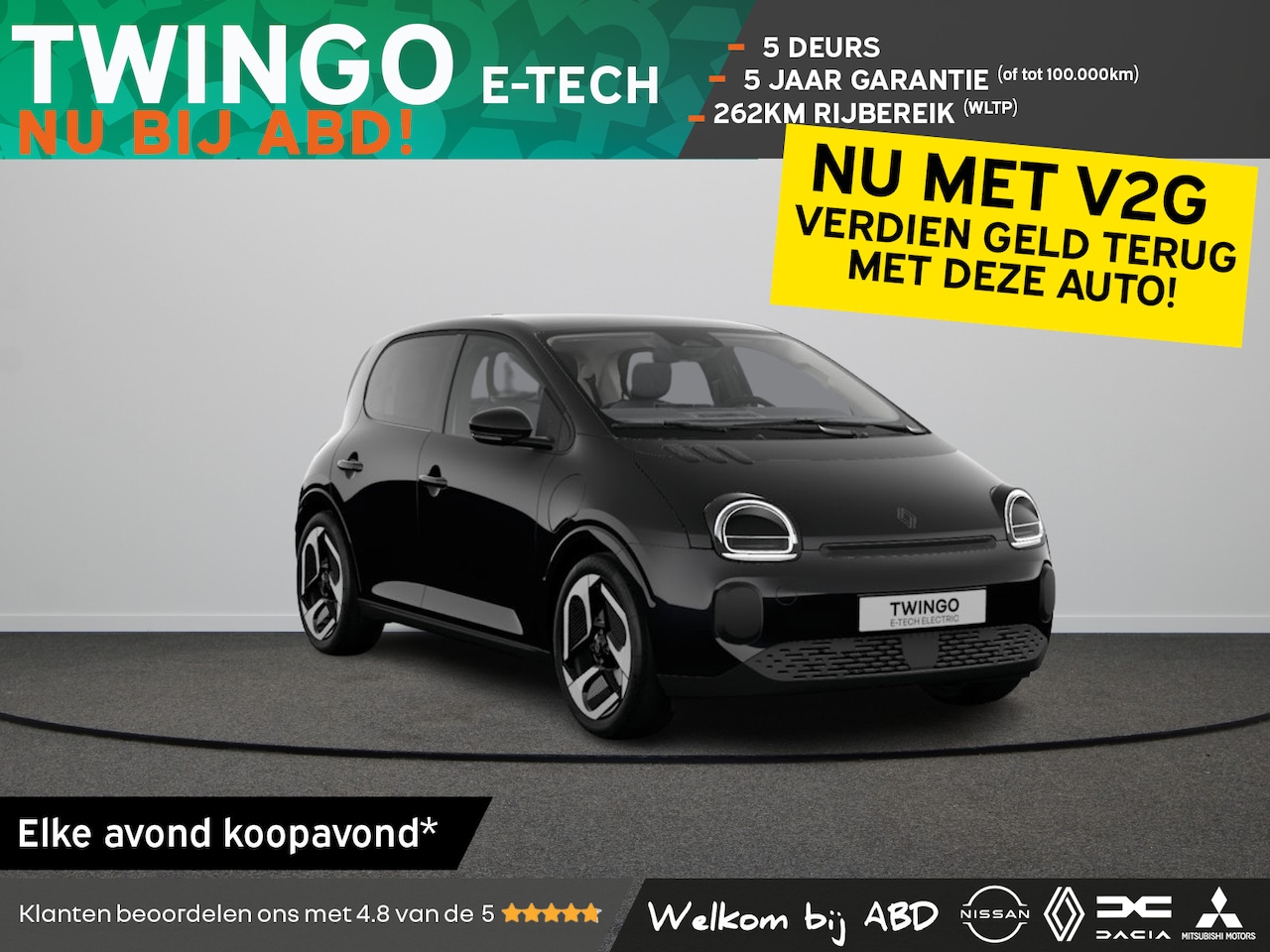 Renault Twingo - Techno Urban range | 18" lichtmetalen velgen 'Reverso noir diamantée' | Achteruitrijcamera - AutoWereld.nl