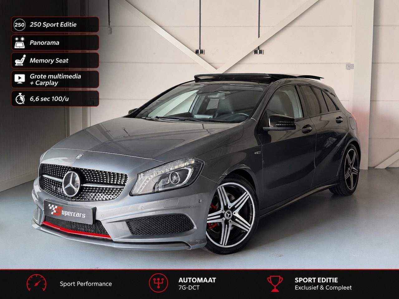 Mercedes-Benz A-klasse - 250 Sport Ambition - FULL OPTIE - AMG Pakket - PANO - Carplay - Stoelvv. - - AutoWereld.nl