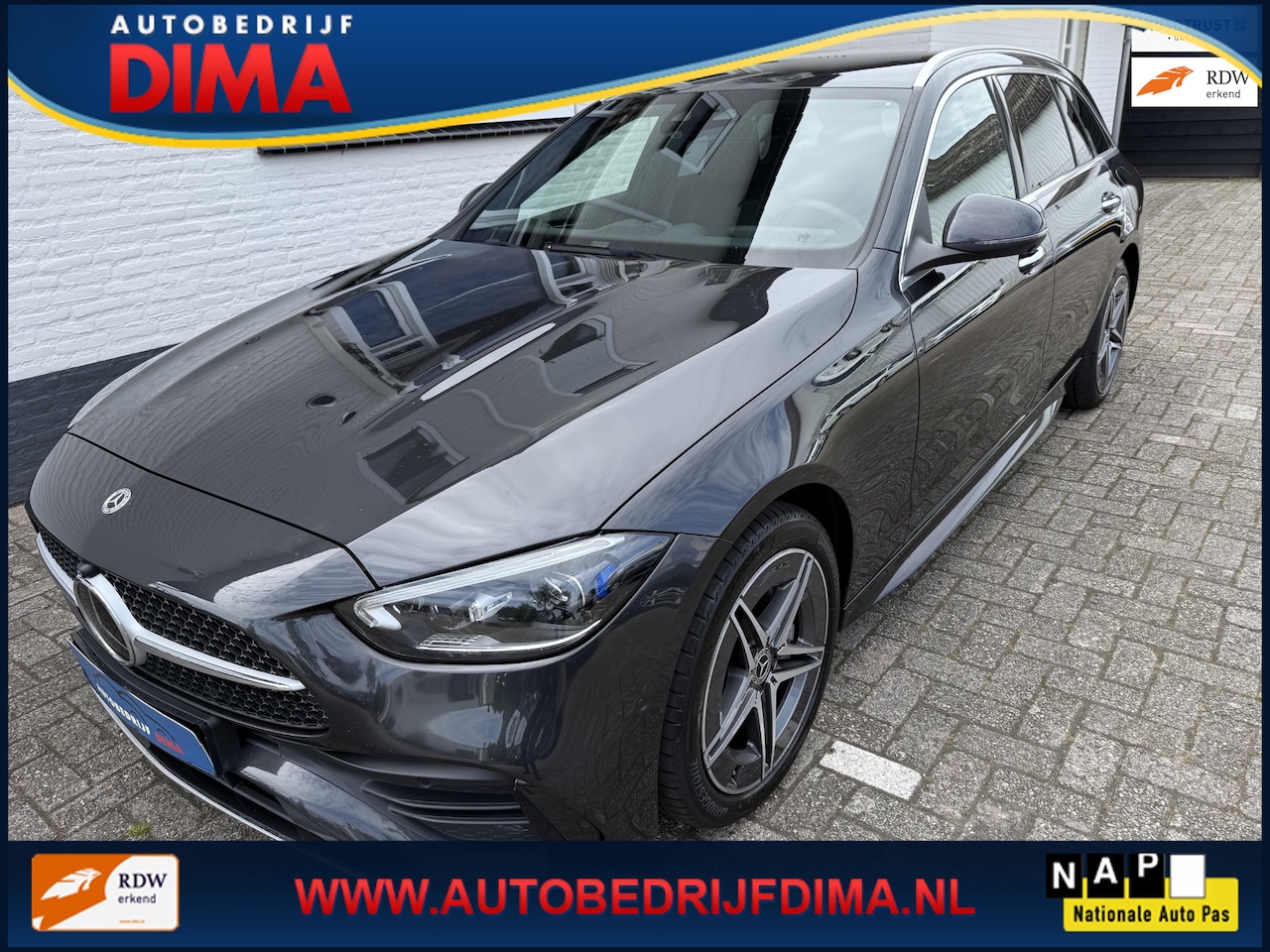 Mercedes-Benz C-klasse Estate - 300 e AMG Line 313 Pk/ Navi/ 360 Camera/ Leder/ ECC/ 1e Eigenaar - AutoWereld.nl