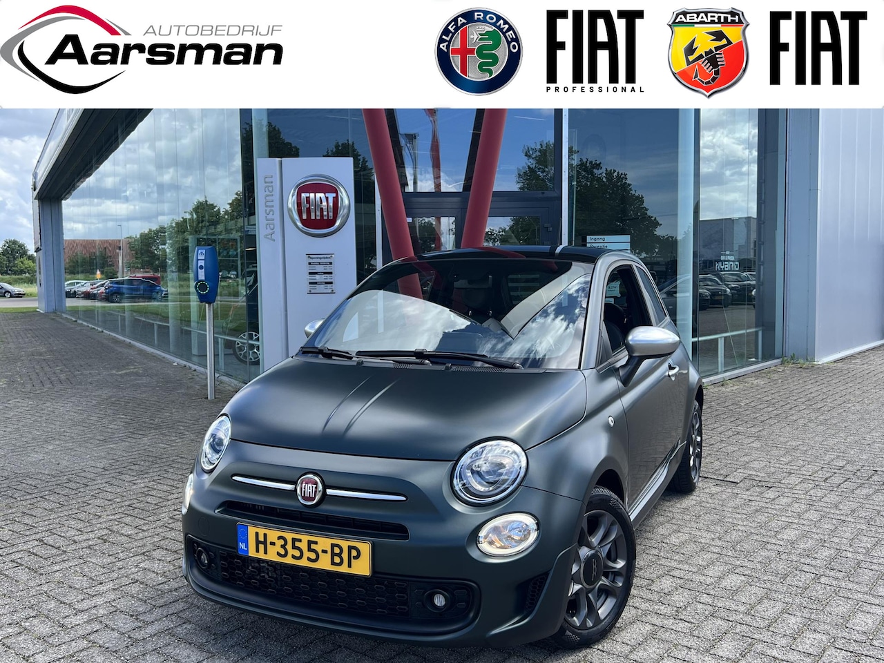 Fiat 500 - 0.9 TwinAir Turbo Rockstar Sport 86 PK | Matte lak | Carplay | Automatische airco | Parkee - AutoWereld.nl
