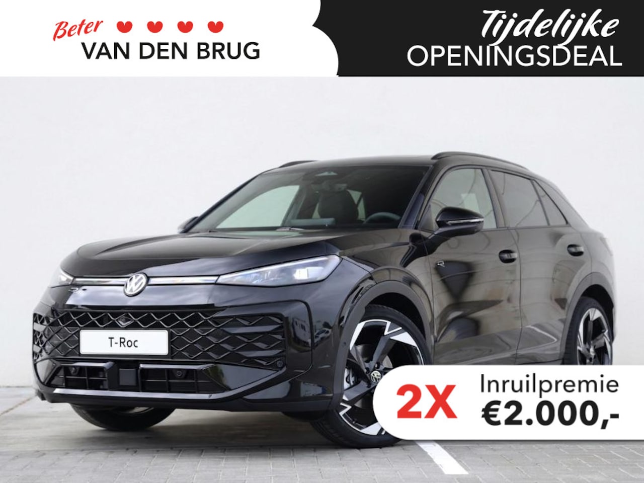 Volkswagen T-Roc - R-Line First Edition 1.5 eTSI 150 PK | Panoramadak | Black Style | Navigatie | Trekhaak | - AutoWereld.nl