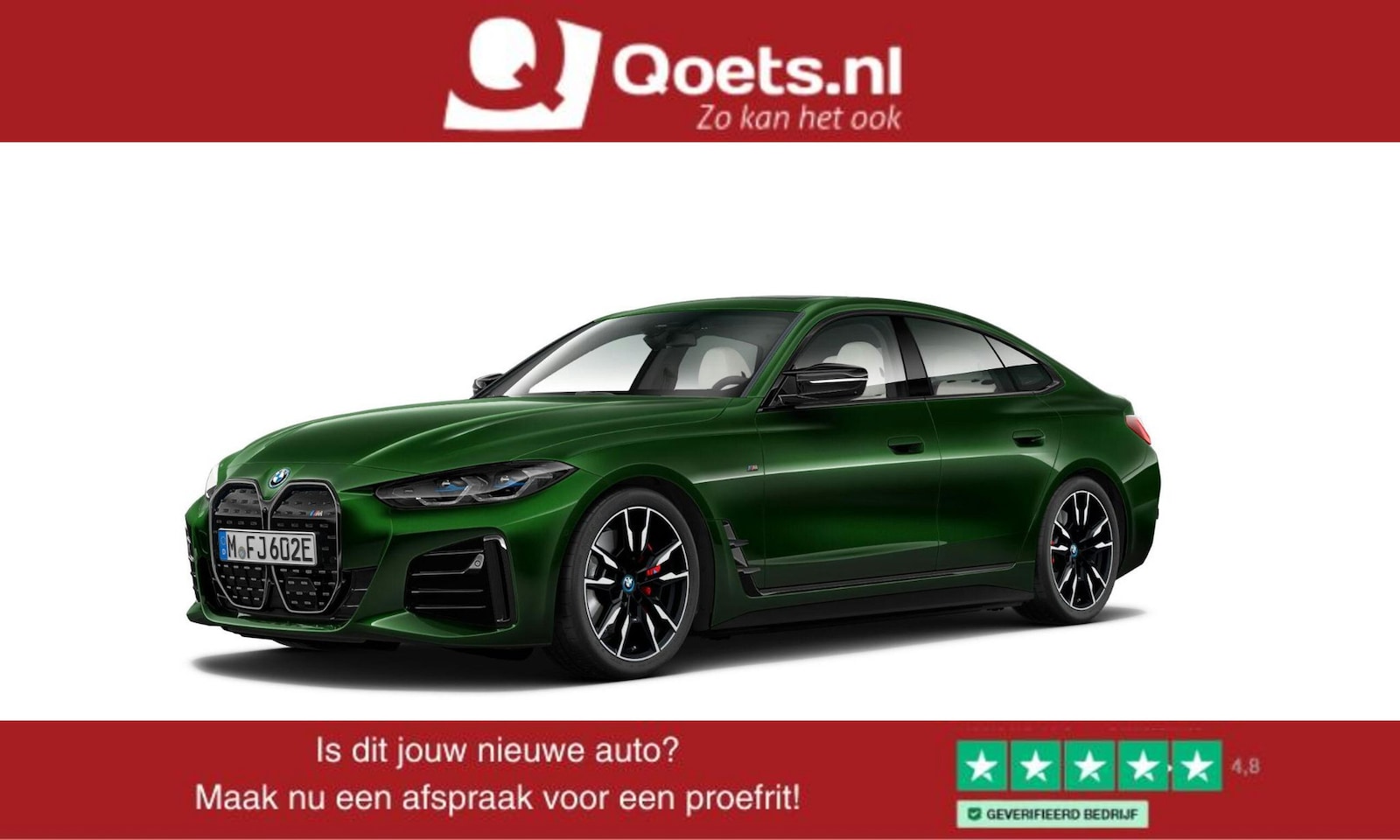 BMW i4 - M50 High Executive 84 kWh Trekhaak - Panoramadak - Driving Assistant Professional - Harman - AutoWereld.nl