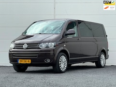 Volkswagen Transporter - 2.0 TDI L2H1 Org NL Dub Cabine 6 Pers Automaat Leer Trekhaak Volledige onderhoud historie
